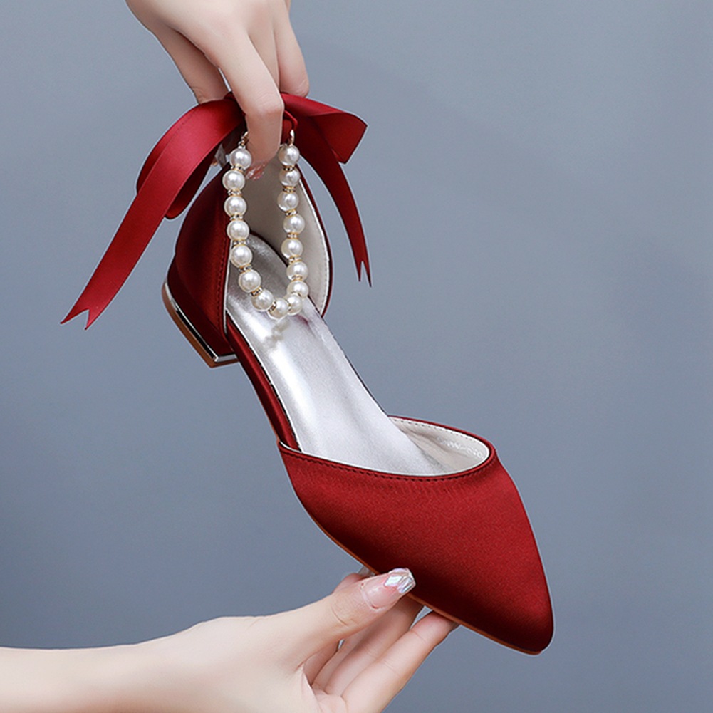 أحذية زفاف العروس كعب مسطح صنا - مراجعة Sandals وسعره